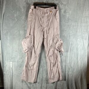 Matin Kim Women's Pants Cargo Pink Seoul M Drawstring High Rise‎